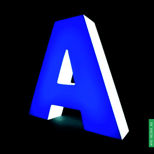 Световые буквы синие на заказ