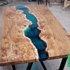 Стол-река из эпоксидной смолы