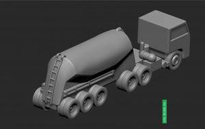 3D-модель грузовика (цементовоз) — 4ПУ-РЕЗКА